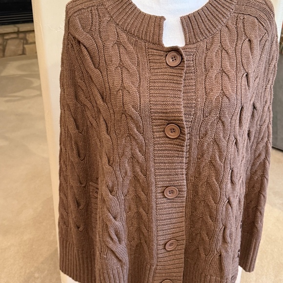 Laundry Cable sweater cape/poncho - Picture 1 of 7